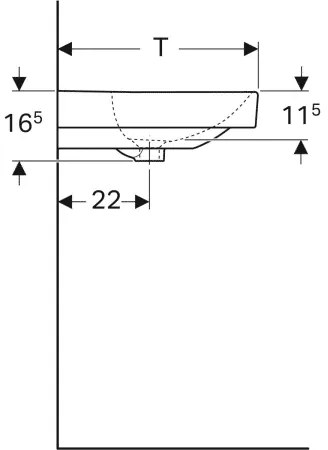 Lavoar Geberit Smyle Square 75x48 cm, alb - GEC500.249.01.1