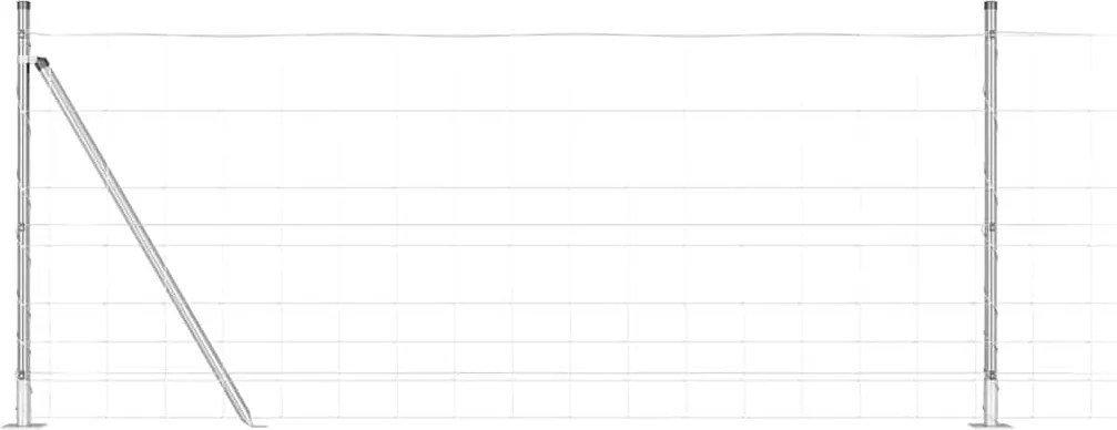 vidaXL Stâlp de gard. Galvanizat 50 x 1 m Oțel