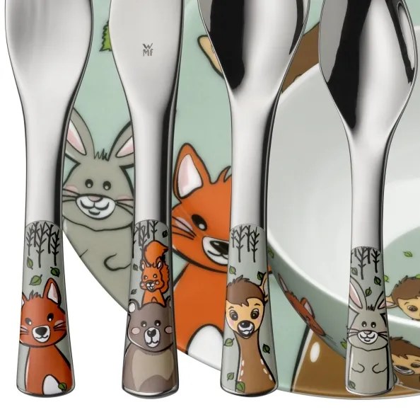 Set de articole de masă și tacâmuri pentru copii WMF FOREST FRIENDS 6 buc.