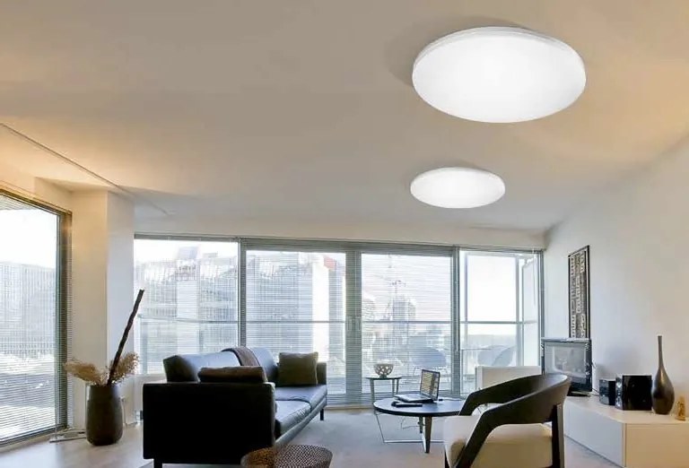 Lustra LED dimabila cu telecomanda de tavan/plafon SONA 55 alba