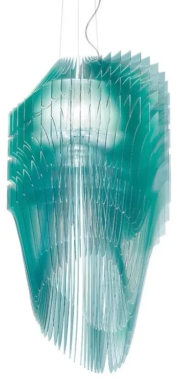 Lustra design Art Deco realizata manual Avia M Turcoaz