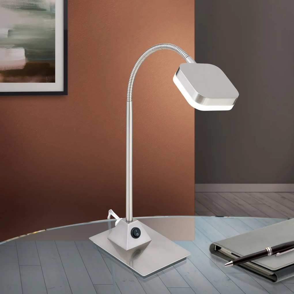 Veioza / Lampa de birou ajustabila Steno satin chrome