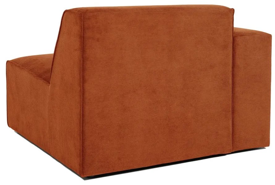 Modul pentru canapea portocaliu din catifea reiată (partea stângă) Sting - Scandic