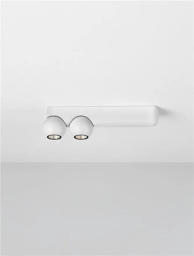 Plafoniera cu 2 Spoturi LED stil minimalist 3000K NOTIC alb
