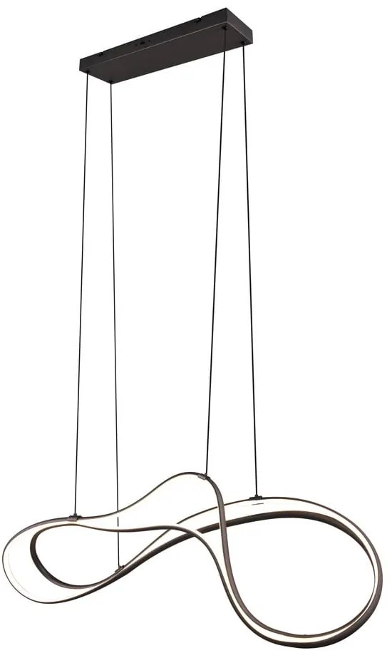 Lustră neagră LED cu abajur din metal Nala – Trio Select