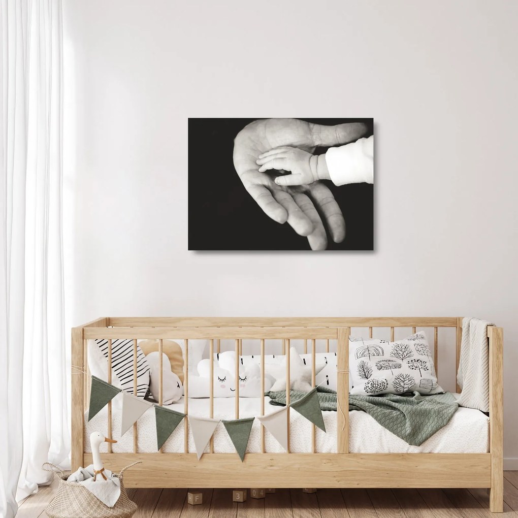 Tablou pe sticlă cu mâini (70x50 cm)