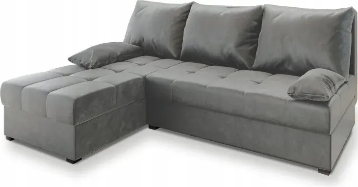 OFERTA Canapea coltar extensibila ZENA, gri deschis, reversibila, calitate a II-a