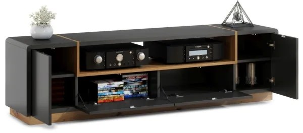 Comodă de televizor FRED antracit/stejar artizan