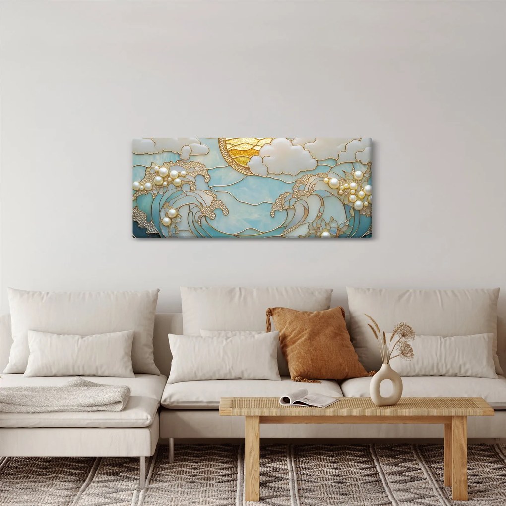 Tablou - Perle 3D în Ocean (120x50 cm)