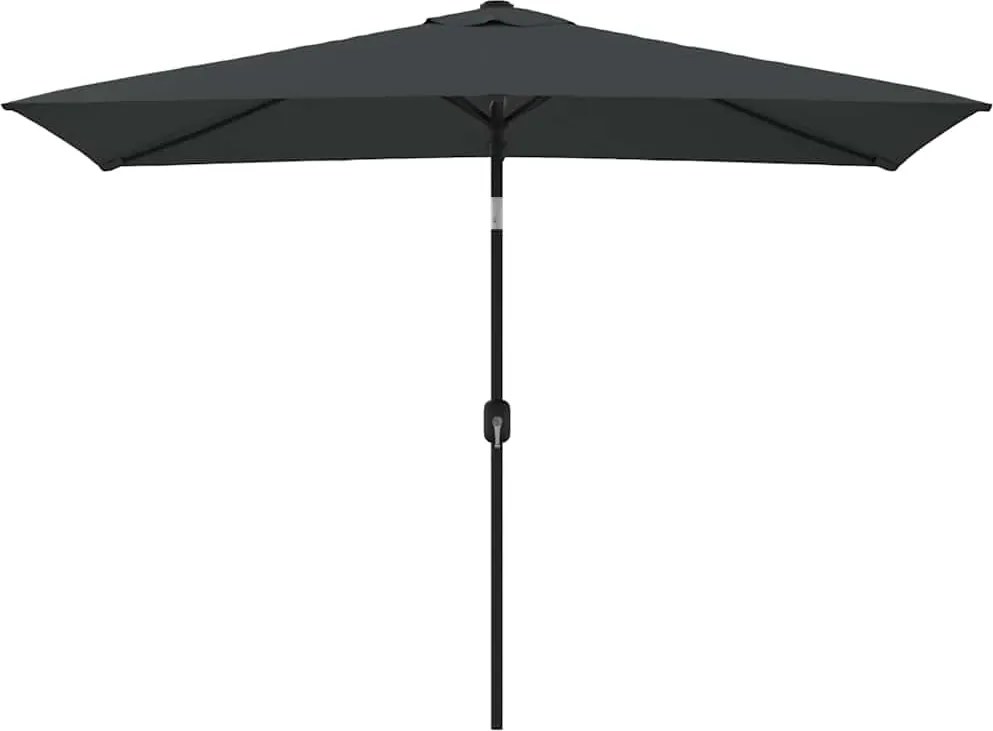 vidaXL Umbrelă de soare exterior, stâlp metal, antracit, 300x200 cm