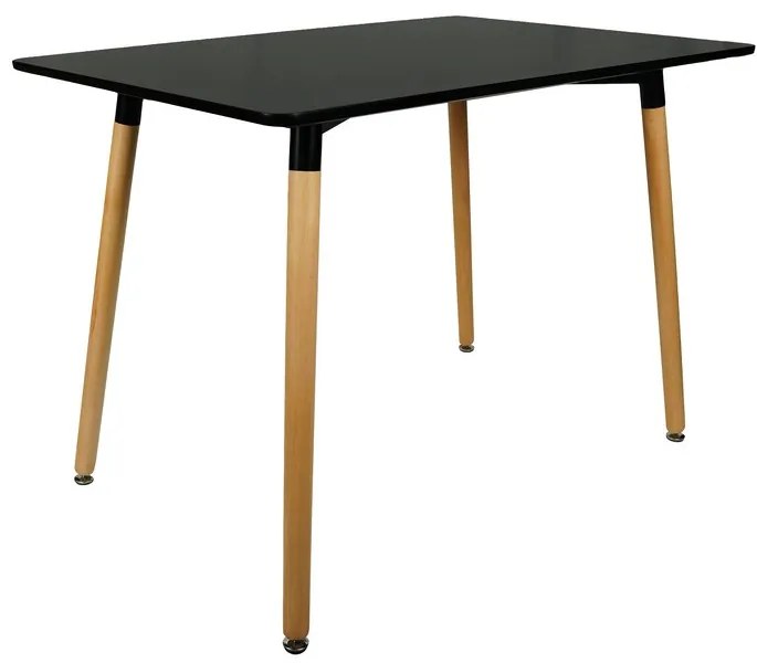 Set de sufragerie negru 1 + 4, masa BERGEN 120 + scaune BALI MARK