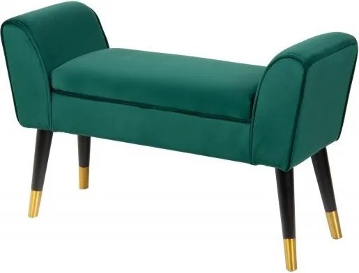 Bancheta eleganta, tapitata Scarlett 90cm, verde smarald