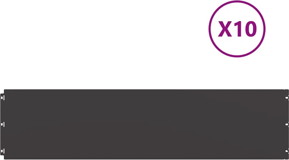 vidaXL Borduri de gazon 10 buc Negru 25x103 cm Oțel laminat la rece