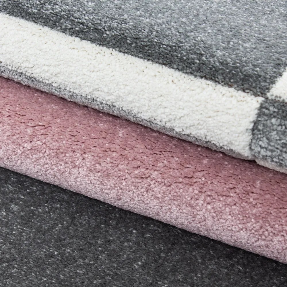 Covor tip traversă roz/gri 80x300 cm Hawaii – Ayyildiz Carpets