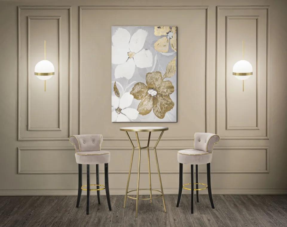 Tablou decorativ multicolor din lemn de Brad si panza, 80x3x120 cm, Flowery Mauro Ferretti