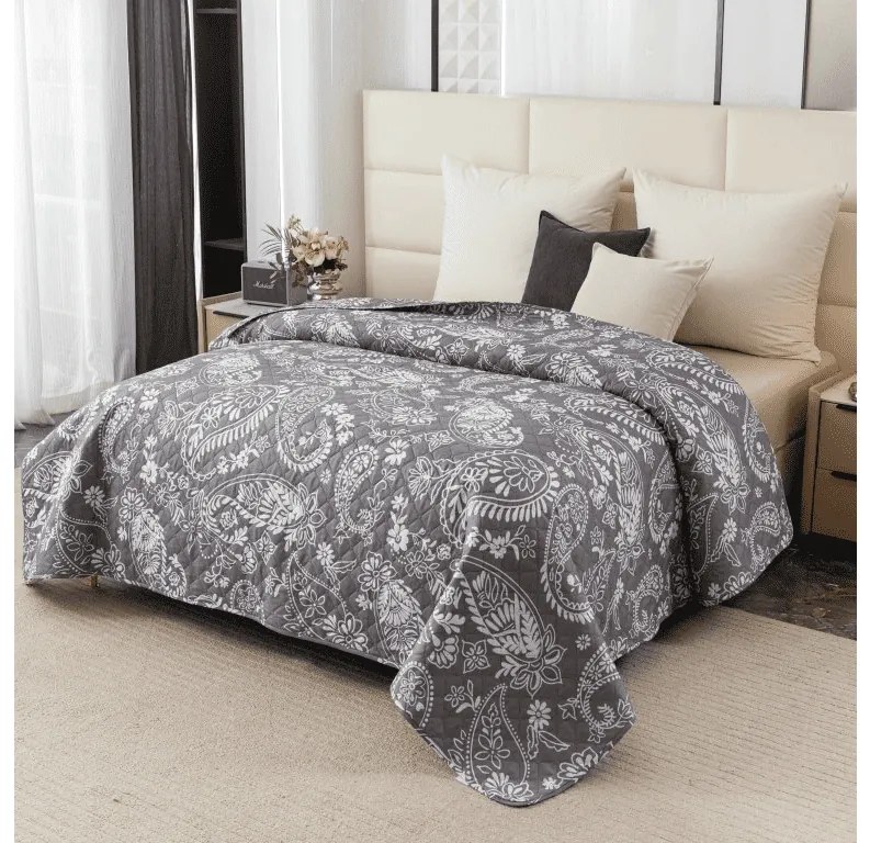 Cuvertura de pat cu model FILTO, gri Dimensiune: 220 x 240 cm