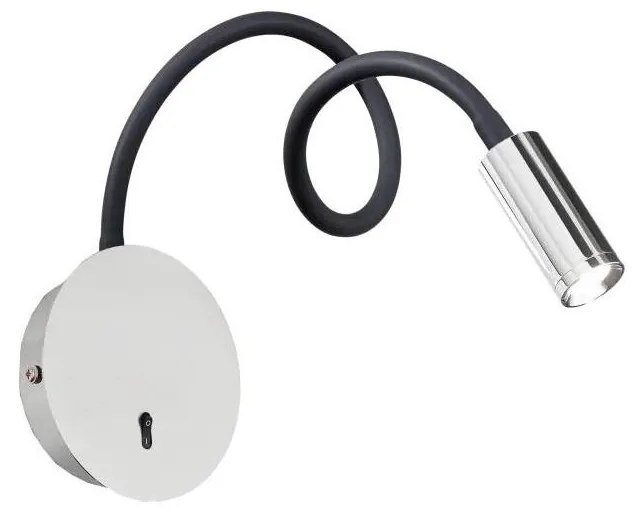 Veioză LED flexibilă Ideal Lux FOCUS LED/3,5W/230V CRI 90 gri/crom lucios