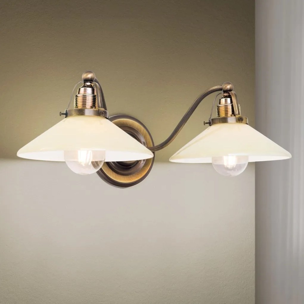 Aplica de perete realizata manual design rustic ARTDESIGN, patina/ champagne