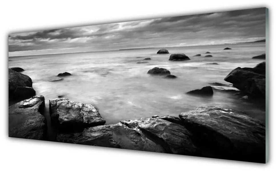 Tablouri acrilice Rock Sea Peisaj Gray