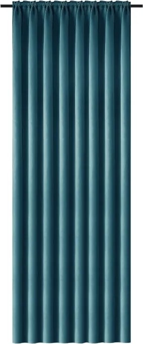 Draperie OXFORD albastru-verde 140x250 cm Agatat: Inele metalice