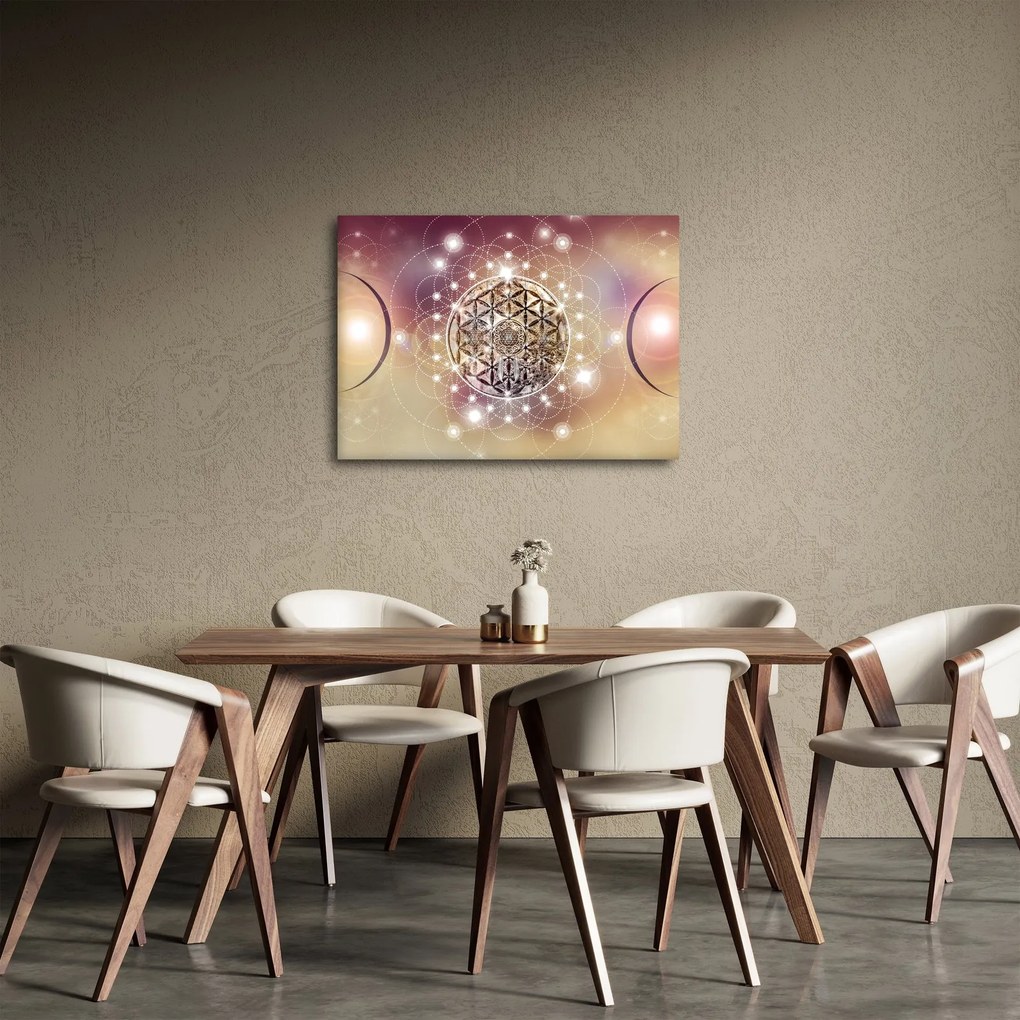 Tablou - Mandala cu elemente (70x50 cm)