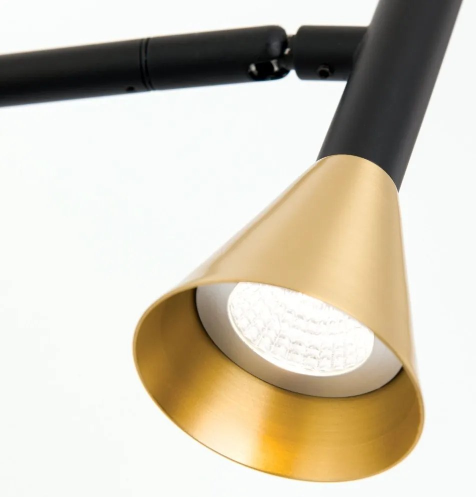 Aplica LED stil scandinav minimalist ODEON negru/alama