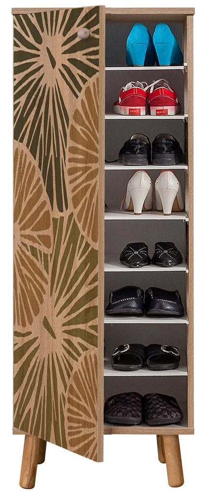 Mobilier hol Beside 29 (stejar sonoma + verde). 1093993