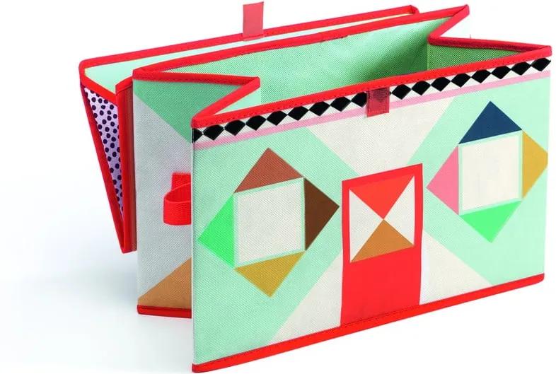 Cutie depozitare jucării Djeco „Căsuță”, multicolor
