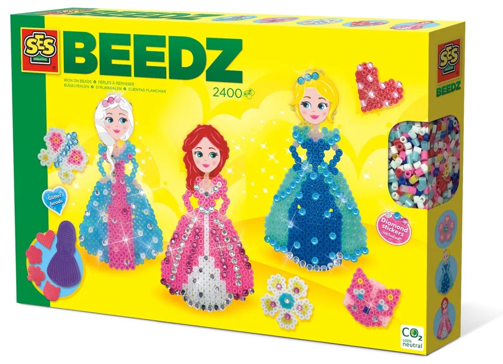 Set creativ Beedz - Margele de calcat Printese cu diamante