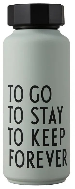 Sticlă termos Design Letters Forever, 500 ml, verde deschis