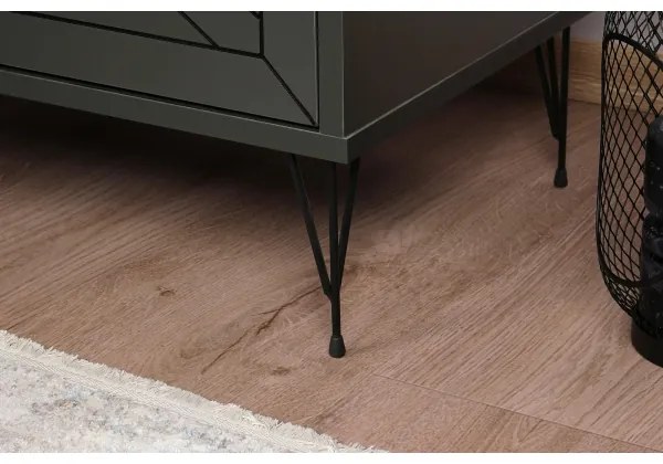 Noptieră LUNA 55x50 cm antracit/neagră