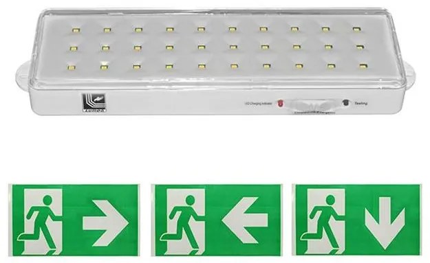 Lampa Exit LED nepermanenta Lumen, 30 leduri, IP20, autocolant inclus