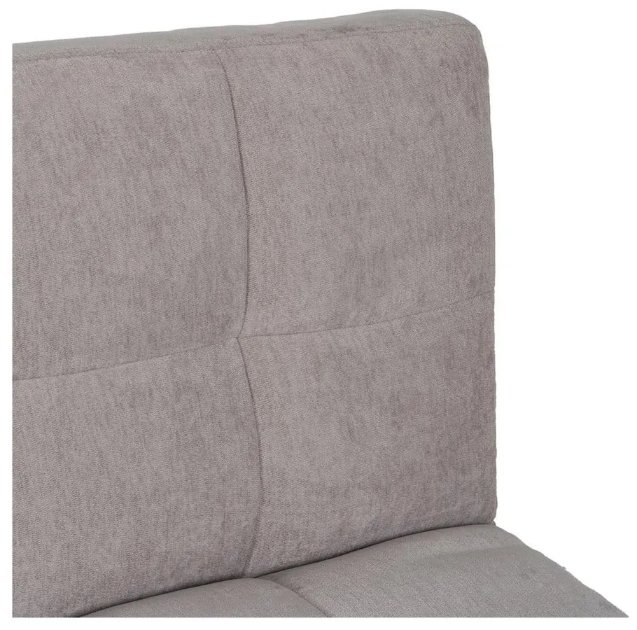 Canapea gri deschis extensibilă cu tapițerie din chenille 178 cm – Ixia