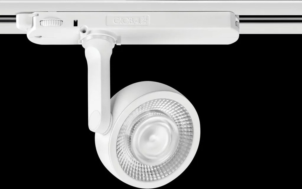 Spot LED directionabil pentru sina trifazata MAXLIGHT, CHARON alb