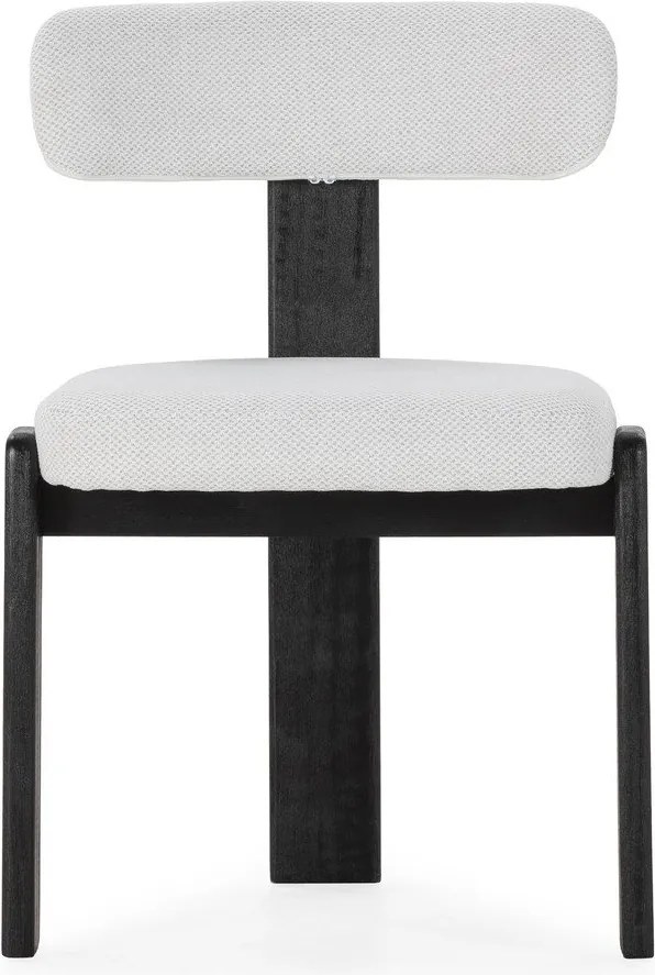 Scaune de dining negre/gri-deschis 2 buc. tapițate Nadia – MOME