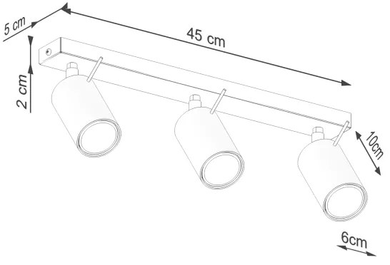 Spot Sollux SL.1496 RING 3xGU10/10W/230V crem