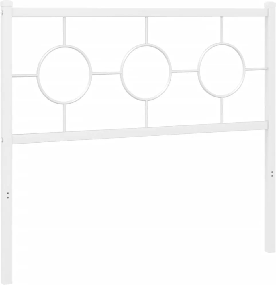 vidaXL Tăblie de pat de schimb metalică, alb, 100 cm
