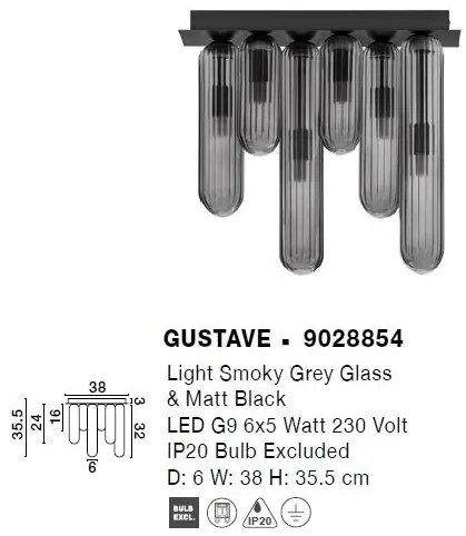 Plafoniera design decorativ modern GUSTAVE