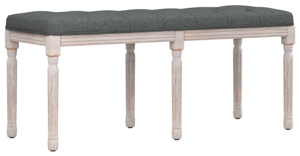 344451 vidaXL Bancă, gri închis, 110x40x49 cm, textil