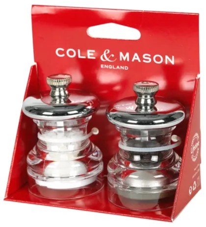 Cole&Mason BUTTON - Set 2 râșnițe sare și piper, 6,5 cm
