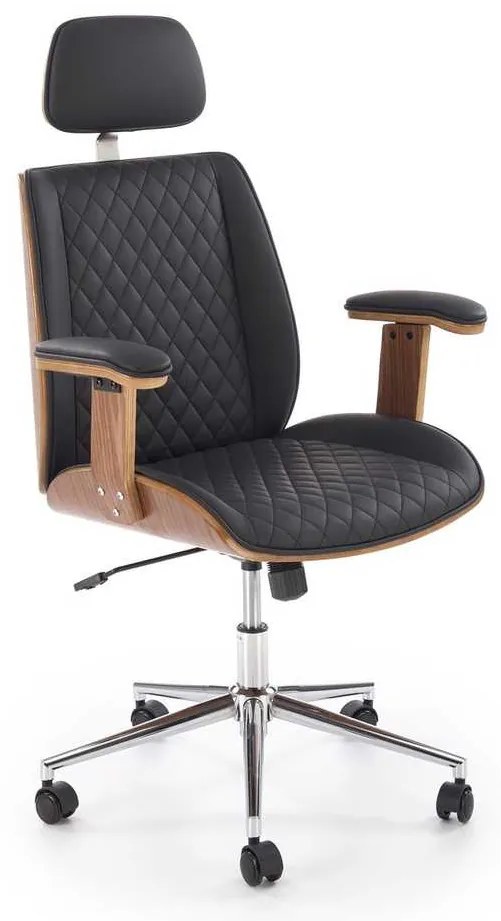 Scaun de birou Gettysburg, negru / nuc