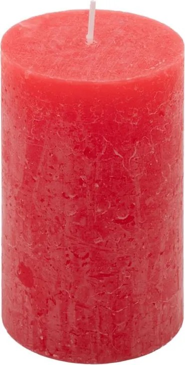 Set de lumânări rustice, 11,5 cm, Ø 6,8 cm, roșu, 6 buc