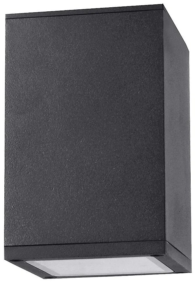 Spot aplicat pentru iluminat exterior design modern IP54 Zombor antracit 9x9cm