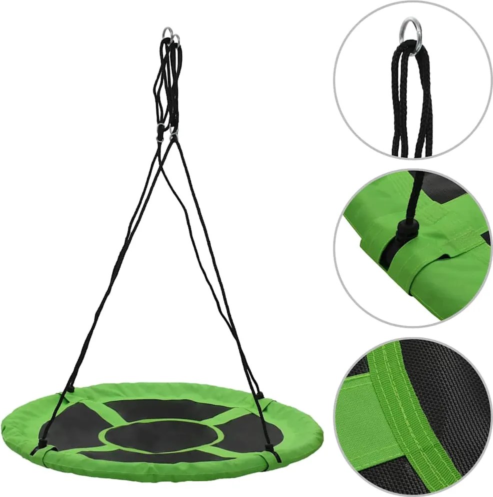 vidaXL Leagăn, verde, 110 cm, 100 kg