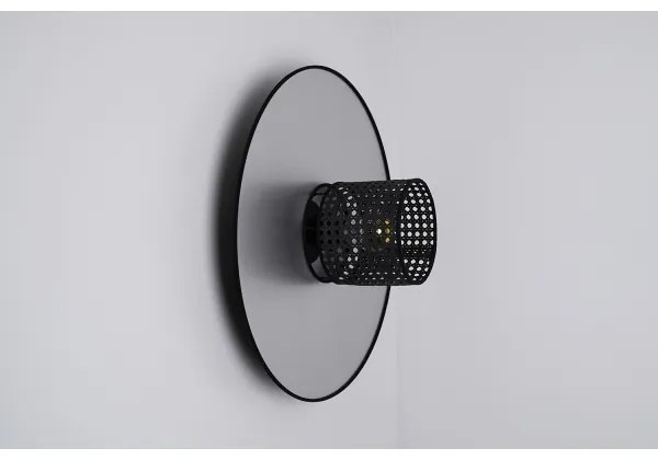 Aplică TOKYO Duolla RATTAN 1xE27/15W/230V d. 50 cm argintiu/negru