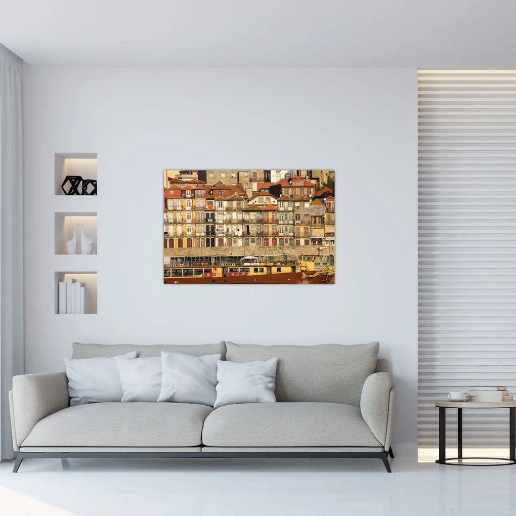 Tablou - Cartierul Waterfront, Portugalia (90x60 cm)