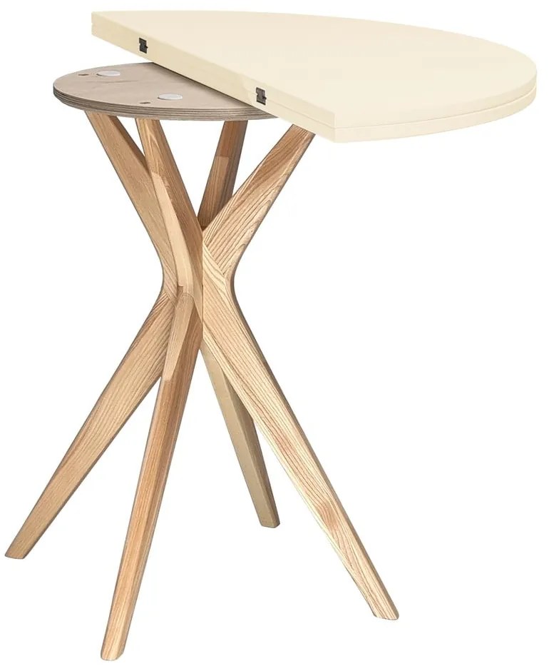 Masă de dining rotundă extensibilă 45x90 cm Jubi – Ragaba