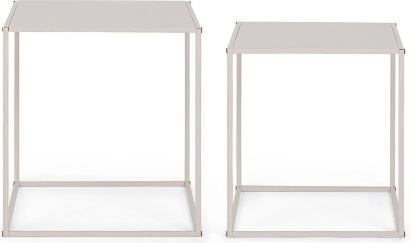 Măsuțe de cafea bej 2 buc. din metal 38x38 cm Alrik – Yes Everyday