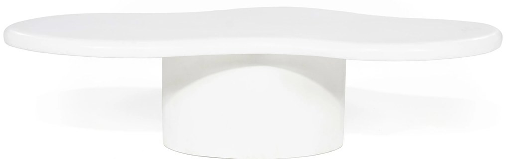 Masuta de cafea fibră de sticlă Seki 121x51,5x32 cm alba