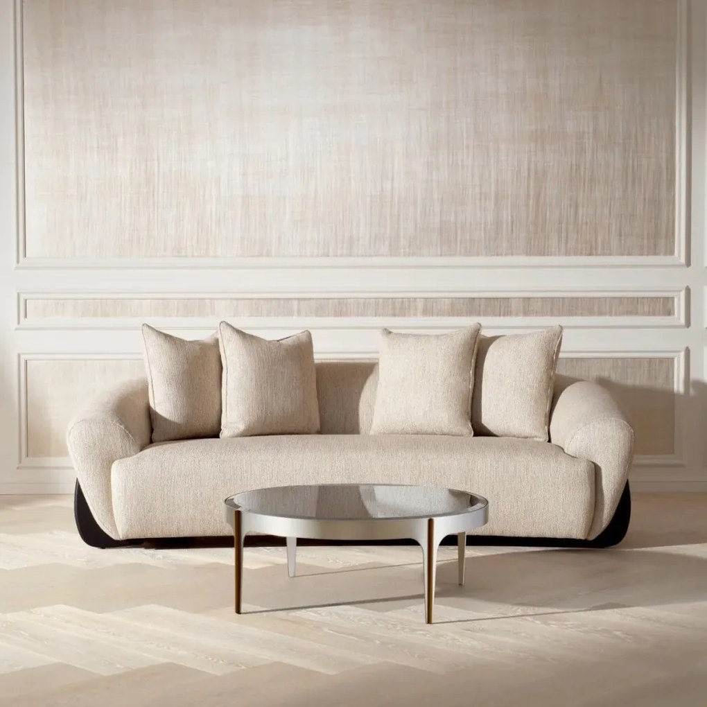 Masuta de Cafea Design LUX, Otel, Sticla, Negru, Artemisa